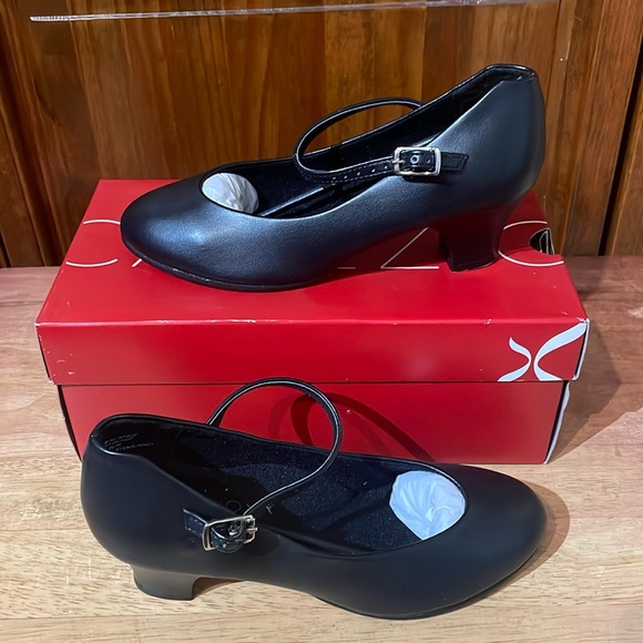 Capezio Shoes Tap Jr. Footlight 550X Black size 3M New in Box - Picture 2 of 5